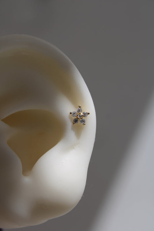 Pieza flor zirconia #74