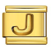 Letter Charm dorado Italian bracelet