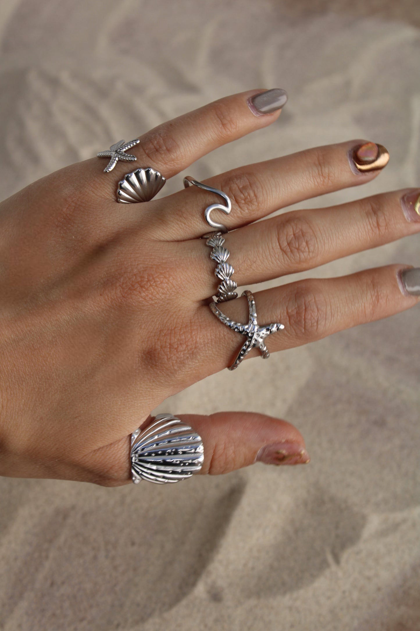 Set anillos playa (5 anillos)