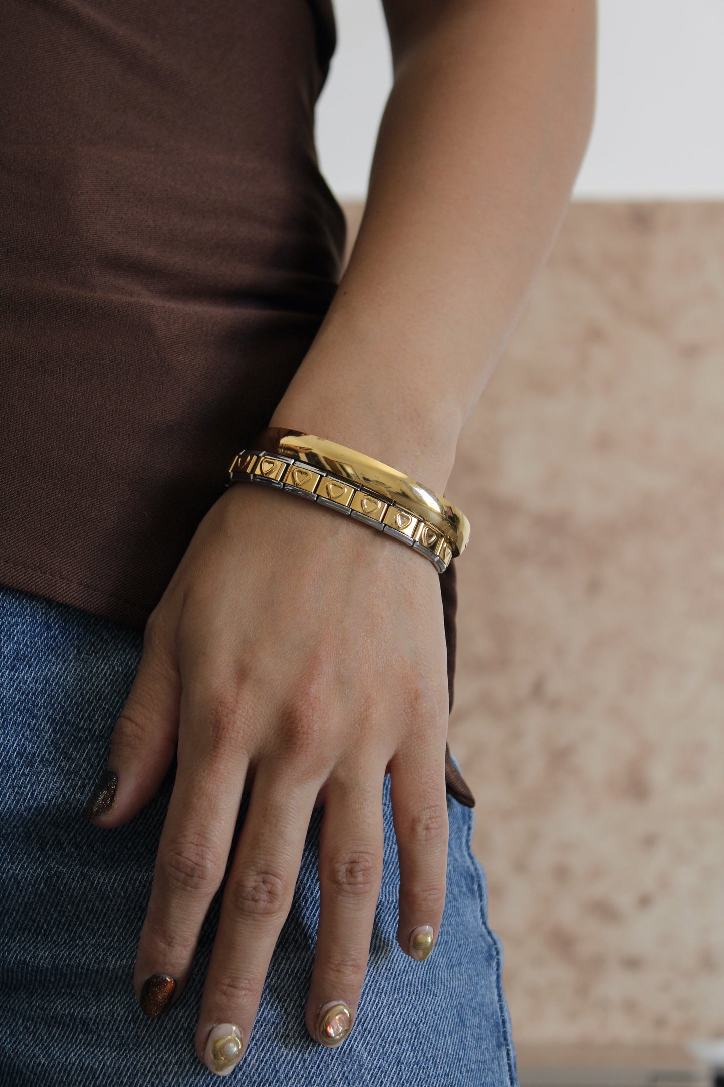 Brazalete italiano corazones