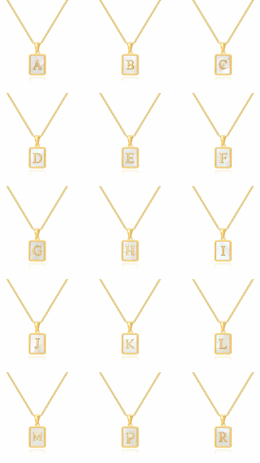 Collar Inicial rectangular
