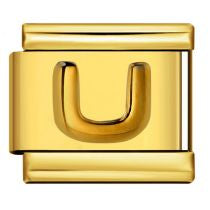 Letter Charm dorado Italian bracelet