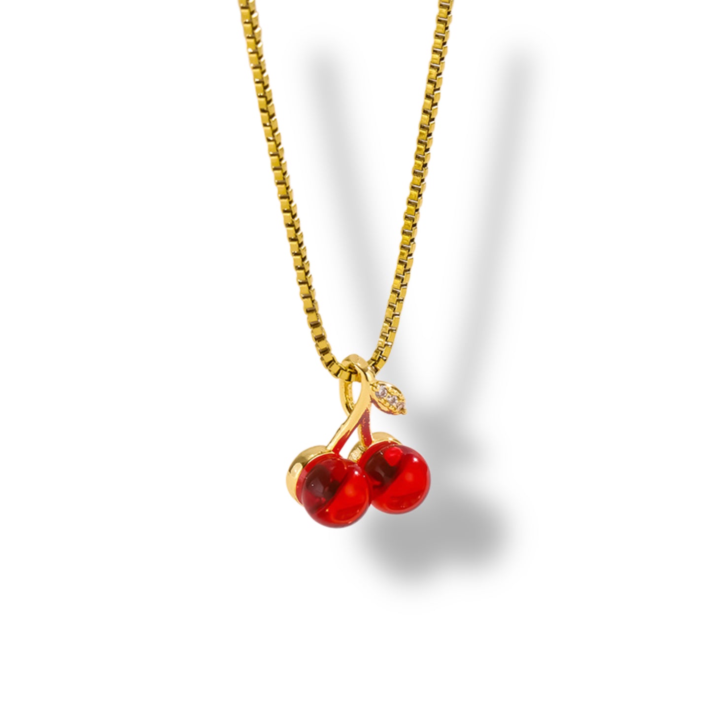 Collar Cerezas vidrios