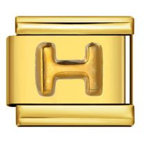 Letter Charm dorado Italian bracelet