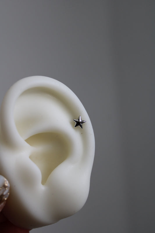 Pieza Piercing Estrella liso #76