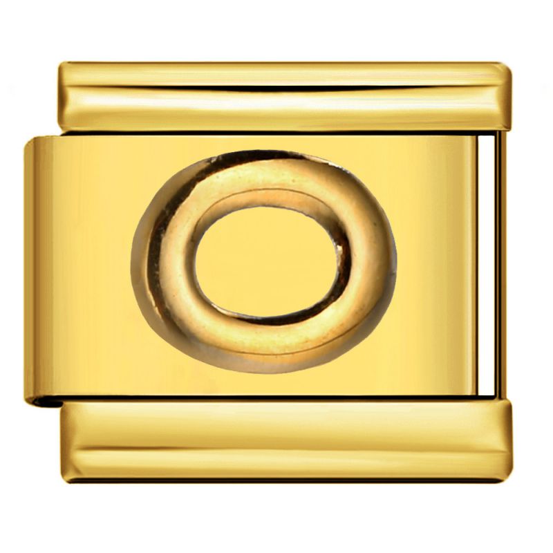 Letter Charm dorado Italian bracelet