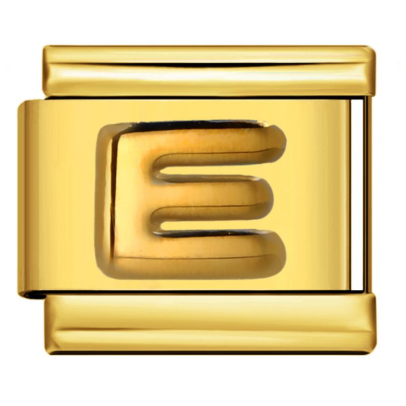 Letter Charm dorado Italian bracelet