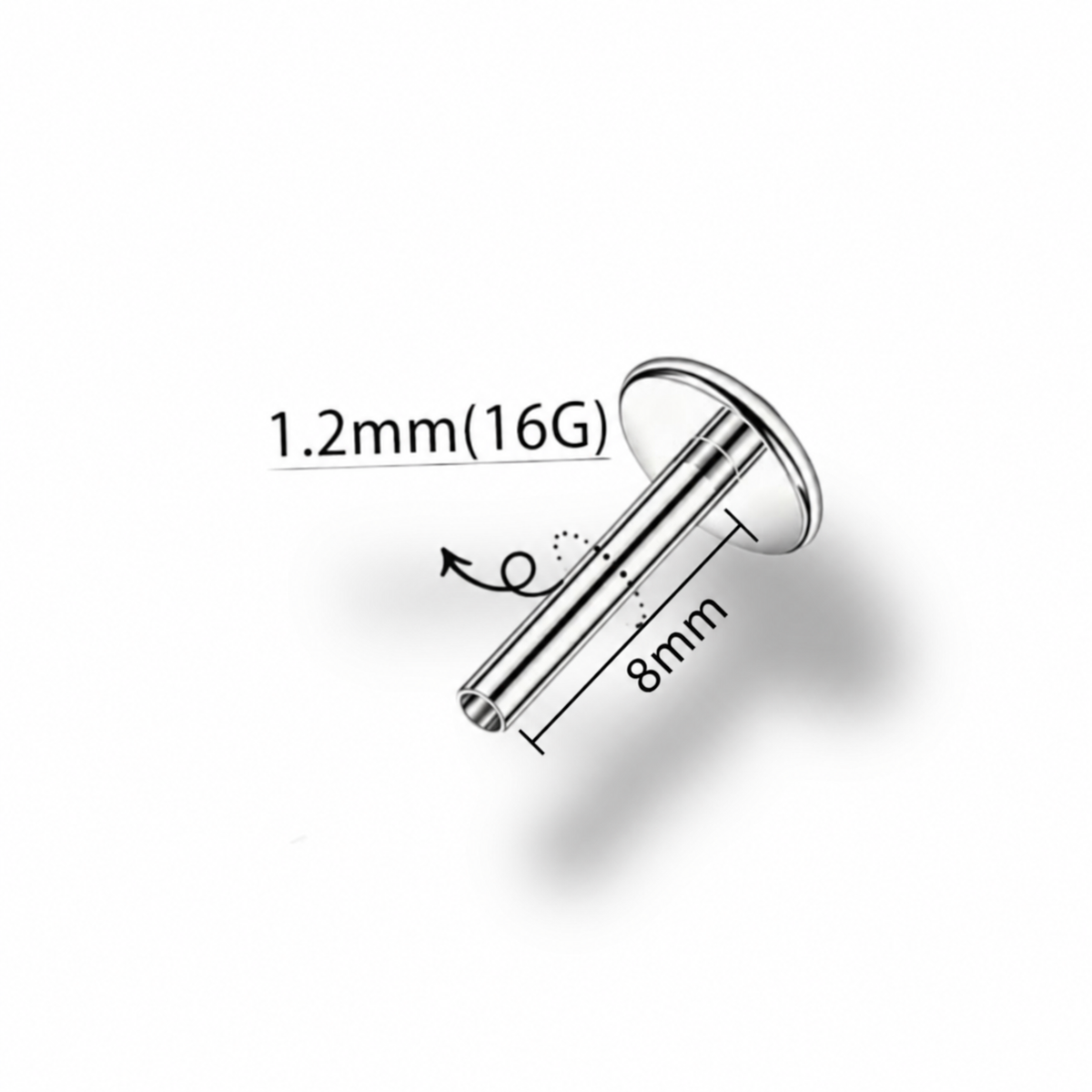 Piercing Titanio ASTM F136 (plata)