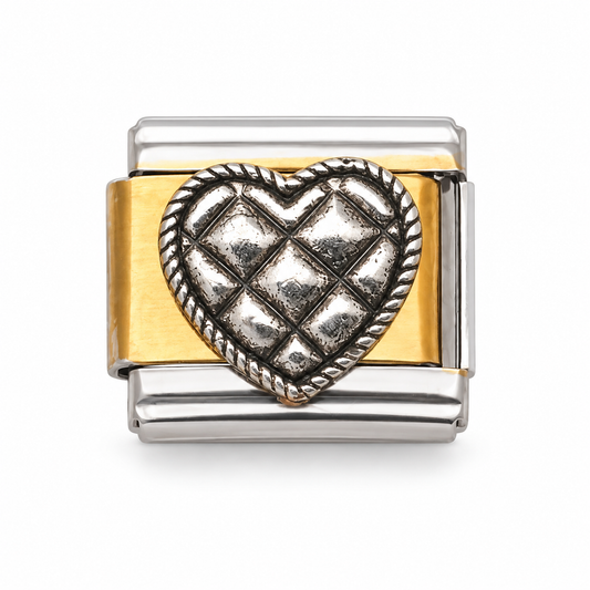 Charm italiano corazón acolchado mix