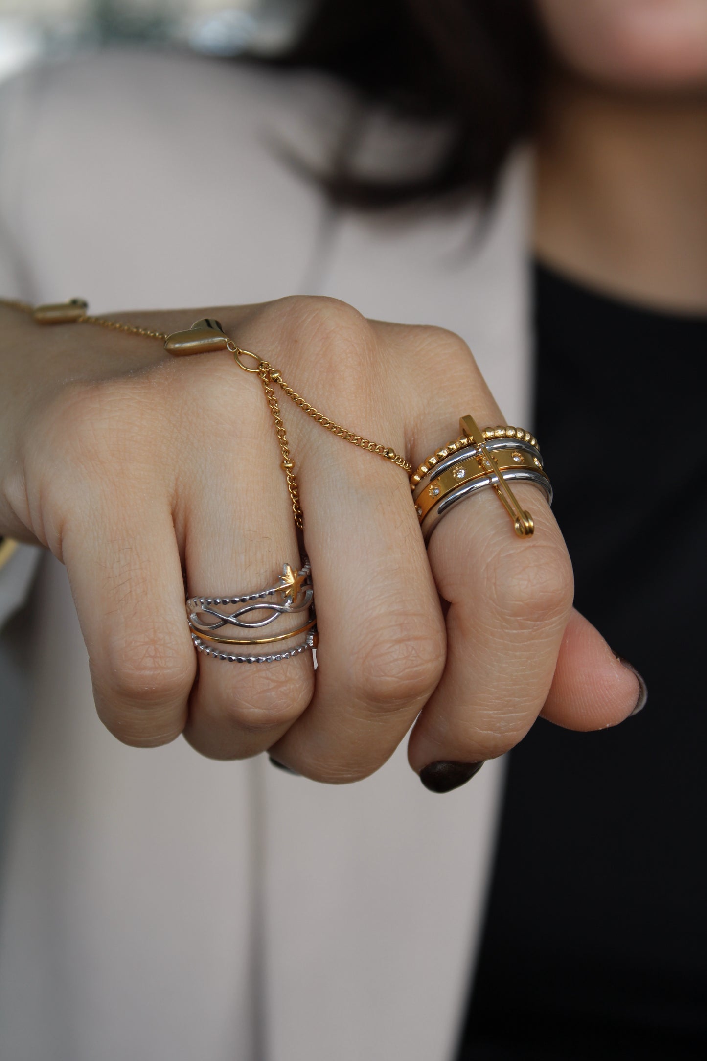 Ring bracelet peach