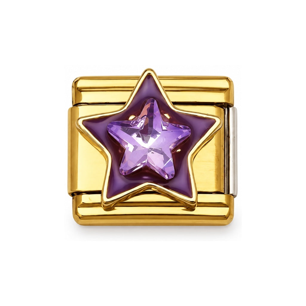 Charm italiano estrella morada