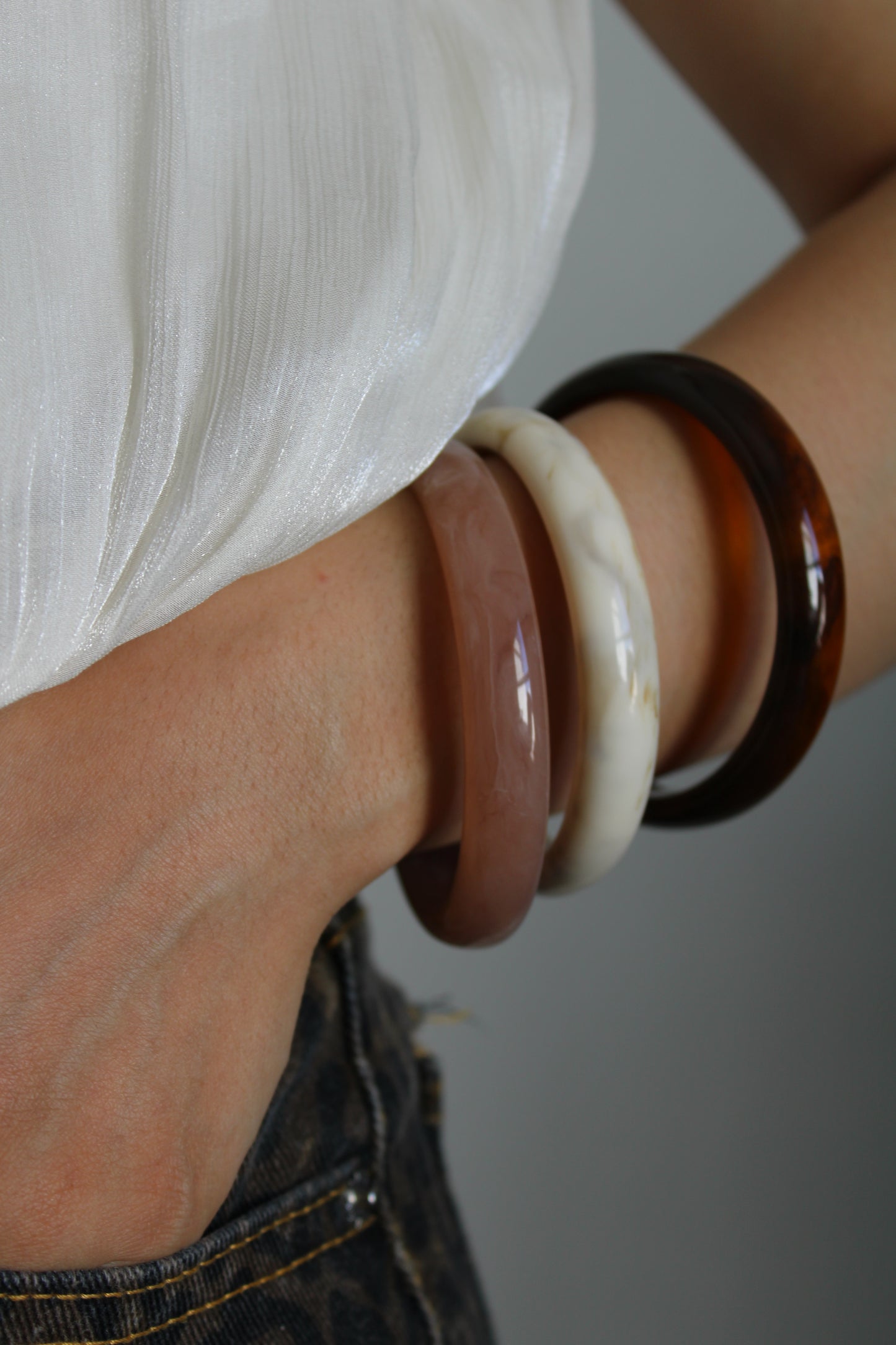 Set pulseras acrílico