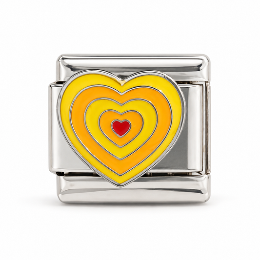 Charm italiano corazón amarillo
