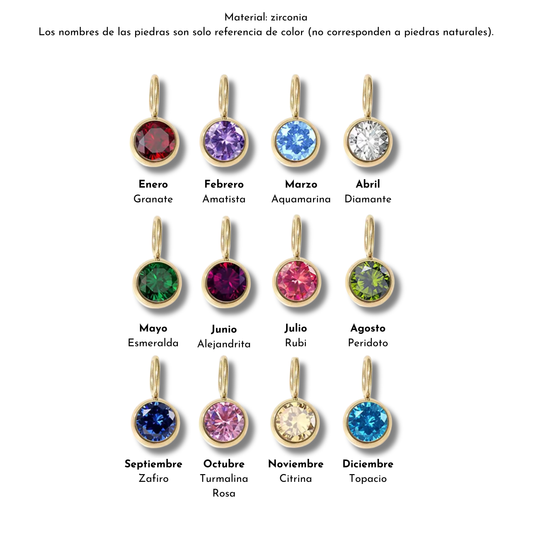 Dije Birthstone (sin collar)