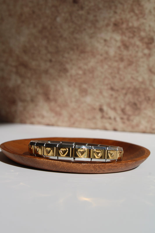Brazalete italiano corazones