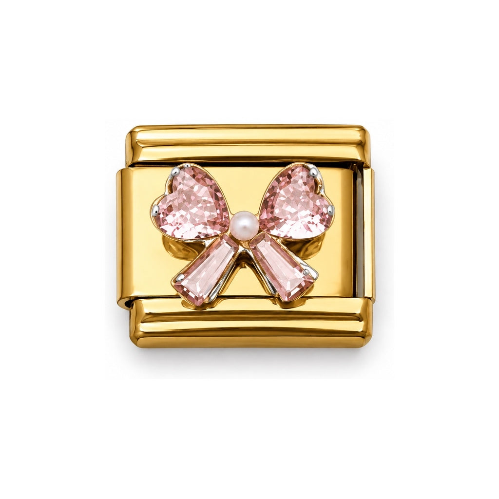 Charm italiano moño rosa