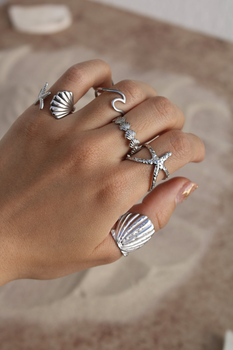 Set anillos playa (5 anillos)