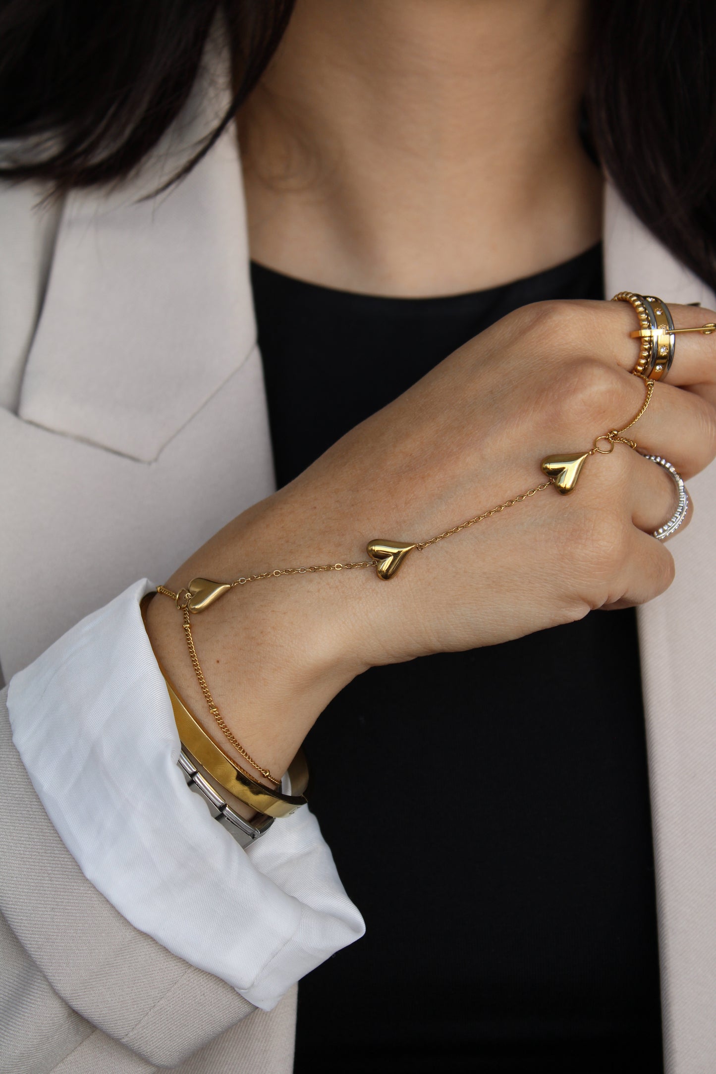Ring bracelet peach