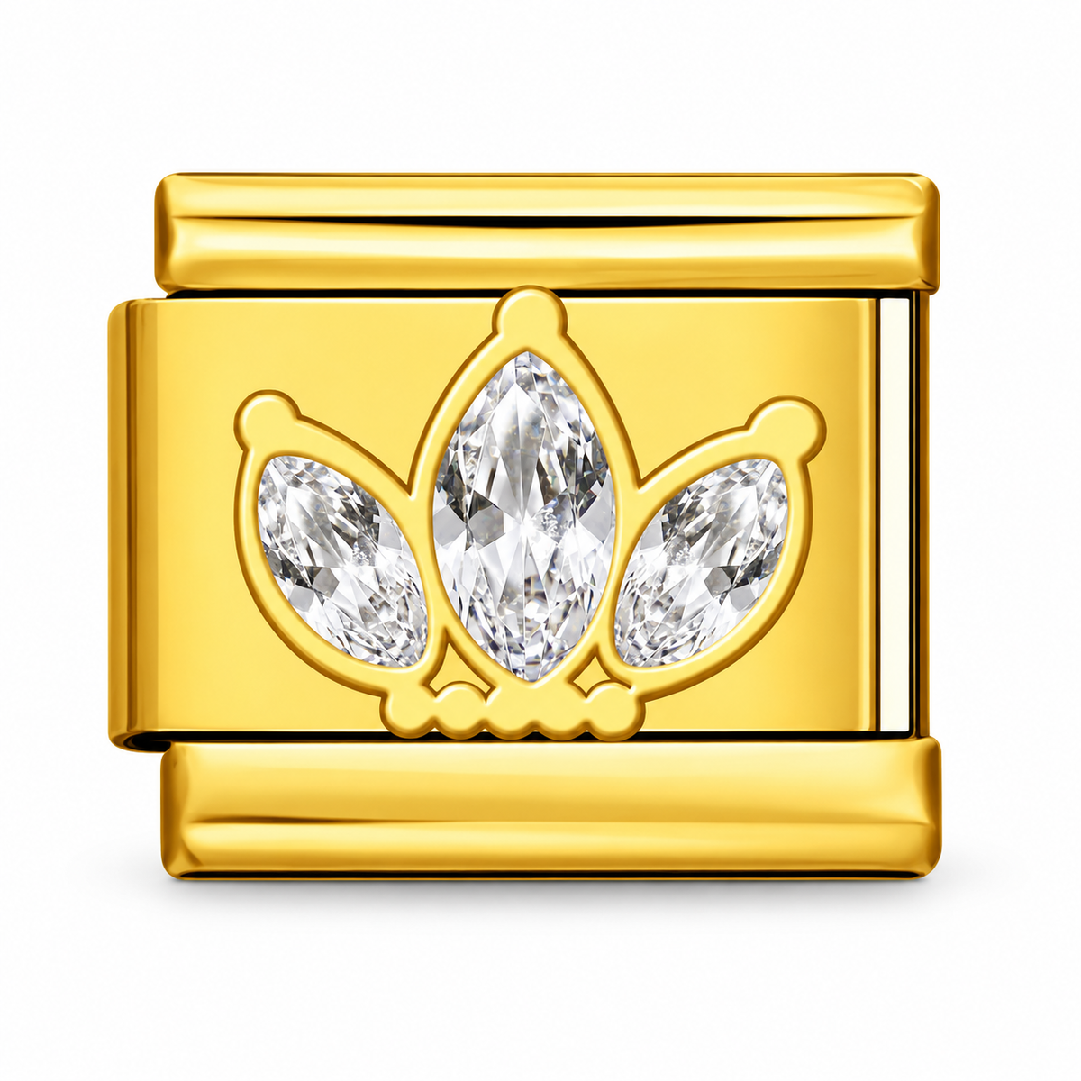 Charm italiano flor zirconia 124