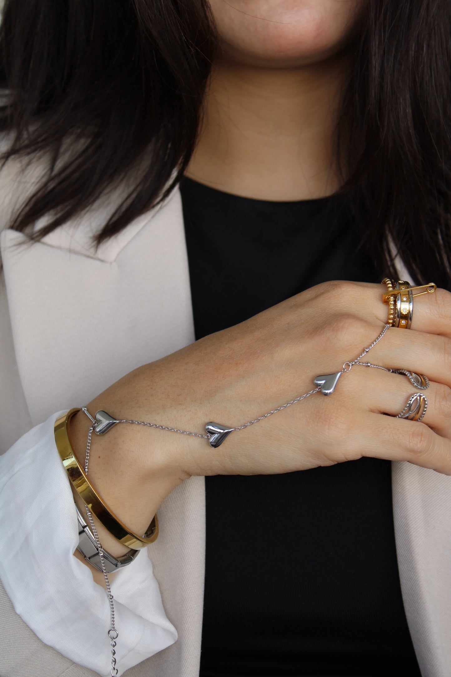 Ring bracelet peach