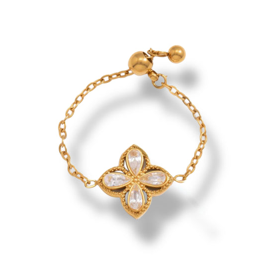 Anillo Gin (Ajustable con Cadena Deslizable)