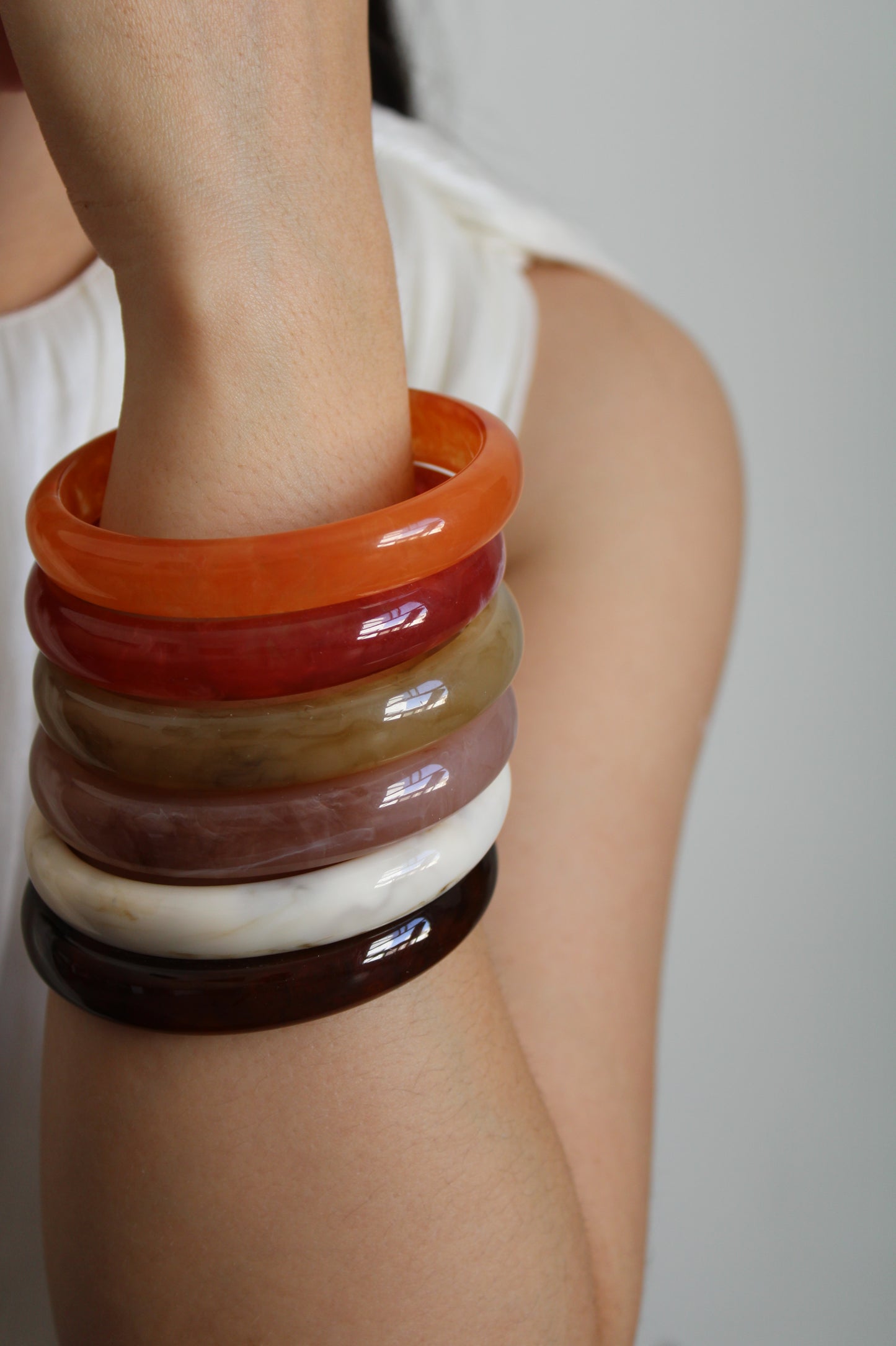 Set pulseras acrílico
