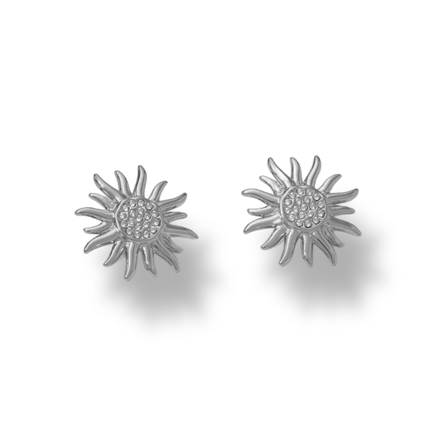 Aretes Sol Plateado
