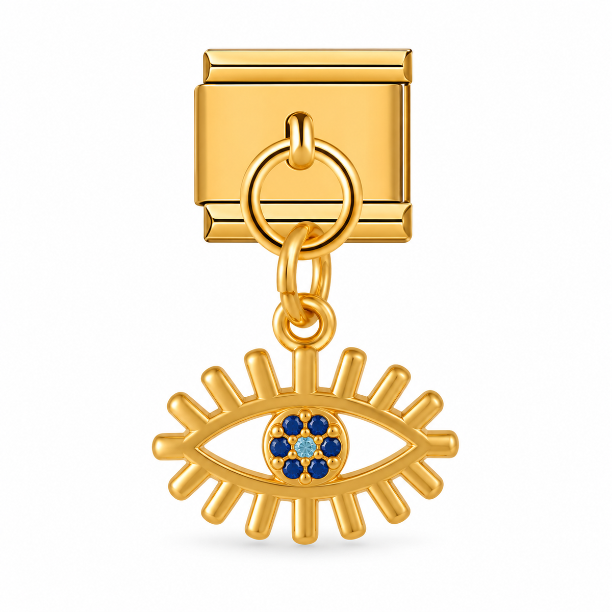Charm italiano ojo pestañas colgante